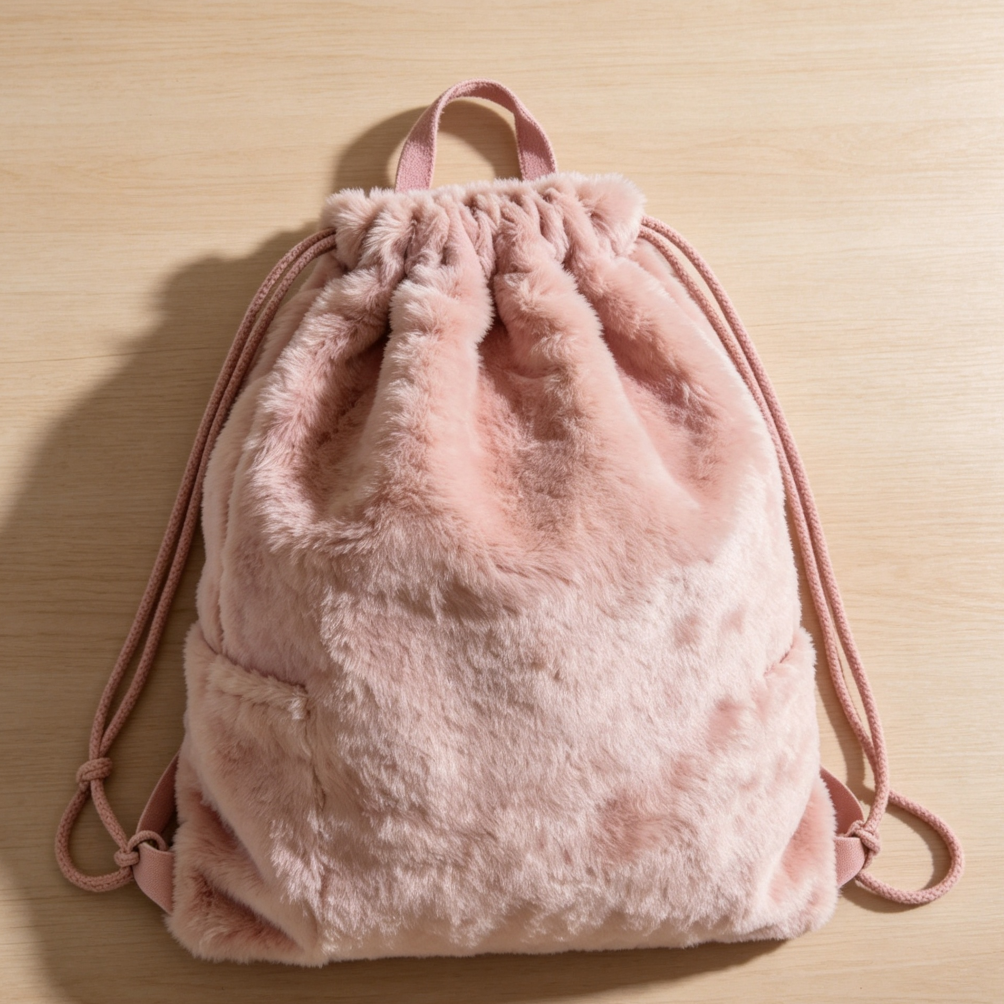 Faux Fur Plush Backpack