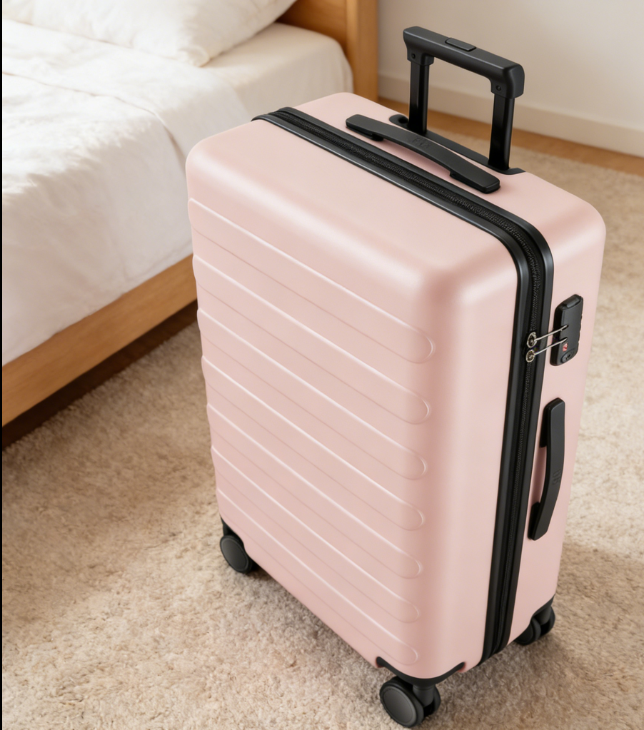 Large PC Hardside Checked Spinner Suitcase