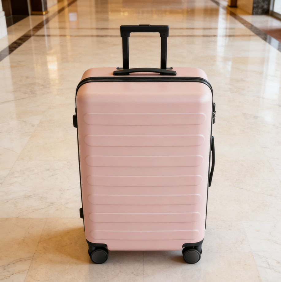 Large PC Hardside Checked Spinner Suitcase