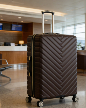 Lightweight Chevron Expandable Spinner Suitcase